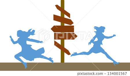 實現目標的路線圖插圖 實現目標的路線圖插圖 134001567