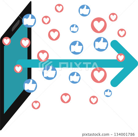 Influencer graphic material illustration Influencer graphic material illustration 134001786