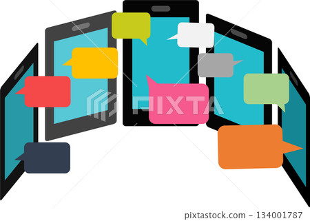 Influencer graphic material illustration Influencer graphic material illustration 134001787