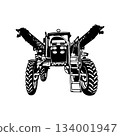 sprayer, self-propelled sprayer - Equipment - Farm Vehicles, Heavy Equipment Stencil Cut File 134001947