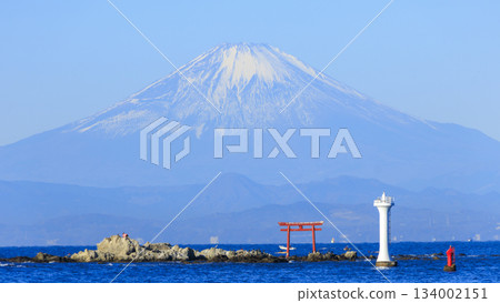 從葉山海岸眺望富士山 從葉山海岸眺望富士山 134002151