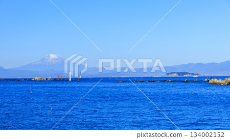 Mount Fuji seen from Hayama Coast Mount Fuji seen from Hayama Coast 134002152