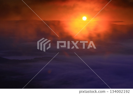 Dawn scenery in Tono City, Iwate Prefecture Dawn scenery in Tono City, Iwate Prefecture 134002192