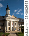 Neamt Monastery Courtyard and Neoclassical Church Facade 134002643