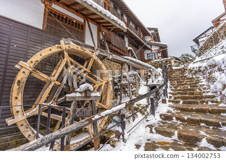 Magome-juku snow scene Magome-juku snow scene 134002753
