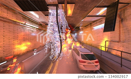 車輛火災現場 134002917