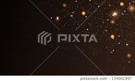 Gold Dust Magic Glitter Shine Flare Light. Perfect for advertising, web design, and marketing projects. Vector illustration. 134002997