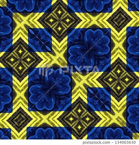 Vibrant design inspired by the Ukraine flag with bold blue and yellow colors, perfect for patriotic artwork, digital prints, apparel, and creative projects celebrating national pride 134003630