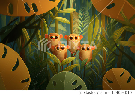 Tarsier in the Forest (Anime Style) Mamio Design Healing Animal Series Tarsier in the Forest (Anime Style) Mamio Design Healing Animal Series 134004010