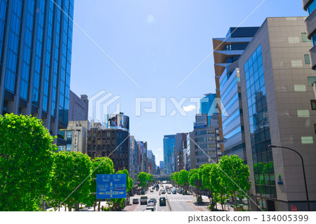 [Tokyo] Around Shimbashi Station in the morning in May 134005399