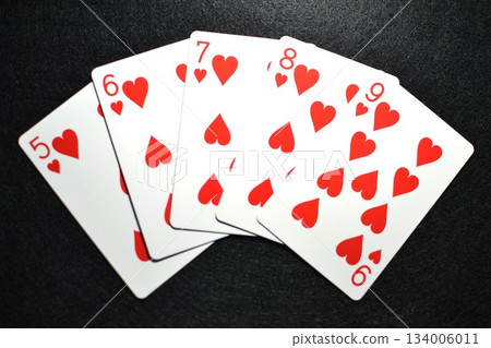 Poker straight flush cards 134006011