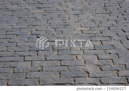 The photograph shows a section of the paving stones of Red Square in Moscow.  134006227