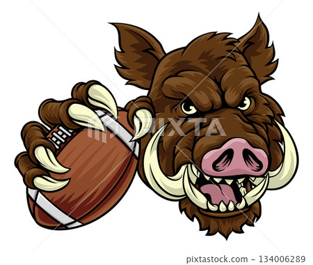 Boar Wild Hog Razorback Warthog Football Mascot Boar Wild Hog Razorback Warthog Football Mascot 134006289