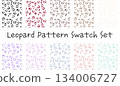 Leopard print pattern swatch set 134006727
