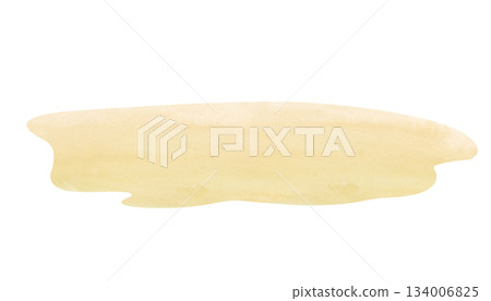 Watercolor illustration of yellow sand. Abstract image of a horizontal strip of sand on an isolated background. A clipart for summer design, farm and countryside decoration. Watercolor illustration of yellow sand. Abstract image of a horizontal strip of sand on an isolated background. A clipart for summer design, farm and countryside decoration. 134006825