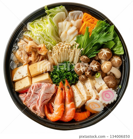 Hotpot with lots of ingredients 134006850