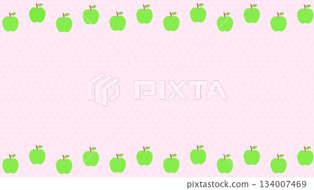 Cute and simple frame background of apples 134007469