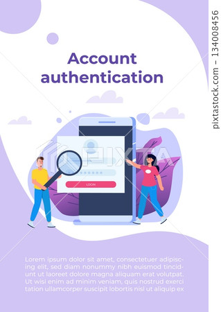 Online registration and sign up, Account authentication concept. Vector UI illustration. 134008456