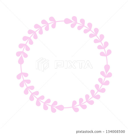 Easter circle frame, wreath with branches. Vector illustration. 134008500