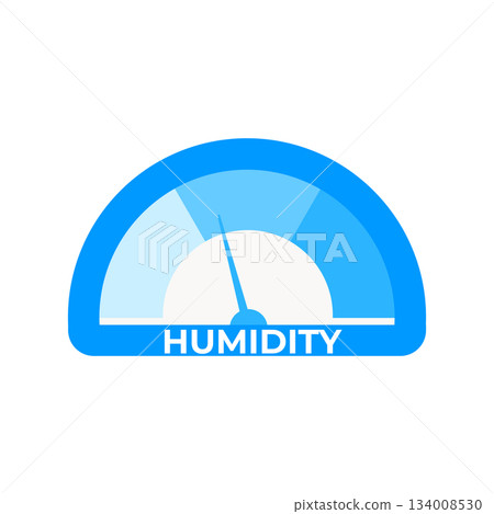 Hygrometer, Humidity meter, Climate control tool. Vector illustration. Hygrometer, Humidity meter, Climate control tool. Vector illustration. 134008530