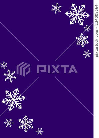 Purple simple snowflake frame Purple simple snowflake frame 134008564