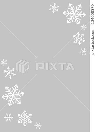 Gray simple snowflake frame Gray simple snowflake frame 134008570