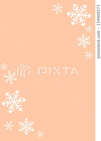 Light orange simple snowflake frame Light orange simple snowflake frame 134008571