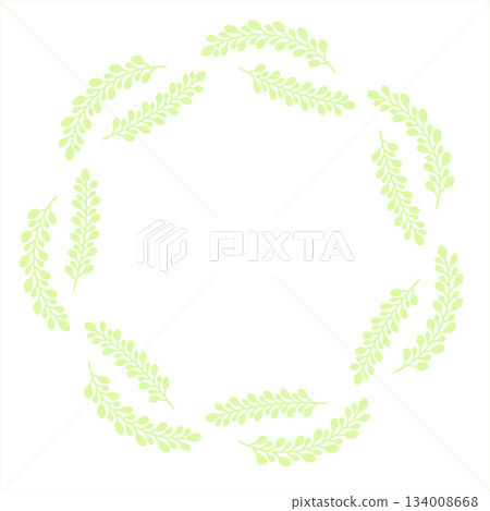 Easter circle frame, wreath with branches. Vector illustration. Easter circle frame, wreath with branches. Vector illustration. 134008668