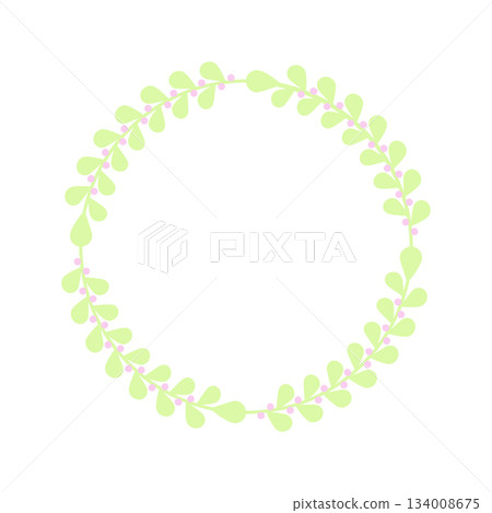 Easter circle frame, wreath with branches. Vector illustration. Easter circle frame, wreath with branches. Vector illustration. 134008675