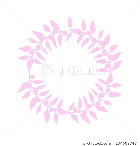 Easter circle frame, wreath with branches. Vector illustration. Easter circle frame, wreath with branches. Vector illustration. 134008748