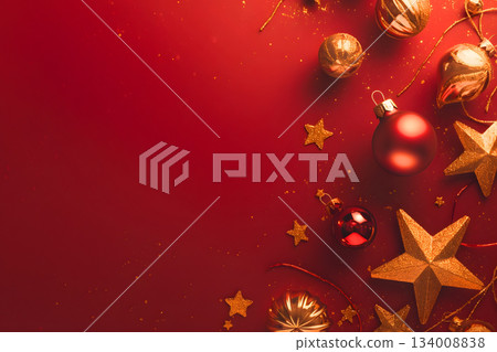 Christmas ornaments sparkling background Christmas ornaments sparkling background 134008838