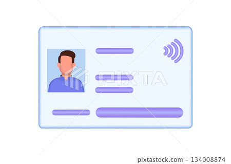 Wireless key card. Access control card icon. Vector illustration. Wireless key card. Access control card icon. Vector illustration. 134008874