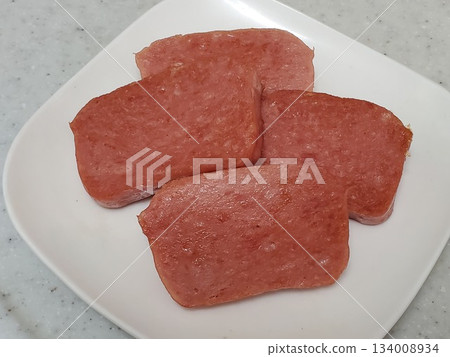 Okinawa's soul food: pork luncheon meat Okinawa's soul food: pork luncheon meat 134008934