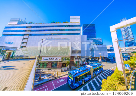 Yokohama cityscape in Japan, including Yokohama Station, JR Yokohama Tower, Bayside Blue, and The Yokohama Front Tower Yokohama cityscape in Japan, including Yokohama Station, JR Yokohama Tower, Bayside Blue, and The Yokohama Front Tower 134009269