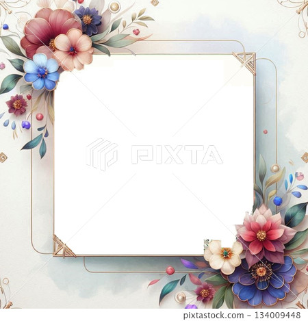 華麗的花框 134009448