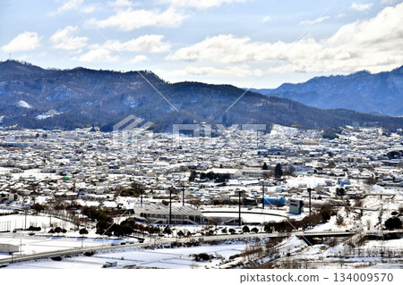 View of the Uedahara area in Ueda City (Ueda City, Nagano Prefecture) [February 2023] 134009570