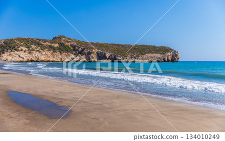 Patara beach coastal landscape photo taken on a sunny summer day Patara beach coastal landscape photo taken on a sunny summer day 134010249