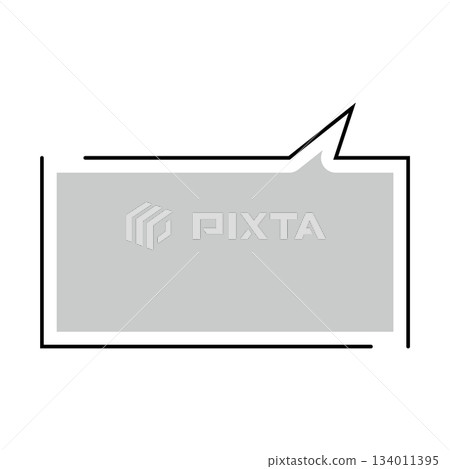 Simple speech bubble illustration, horizontal, square Simple speech bubble illustration, horizontal, square 134011395