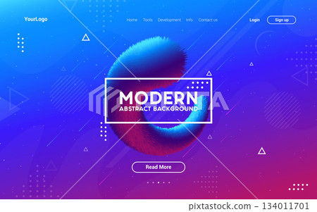 Creative design 3d flow shape 134011701