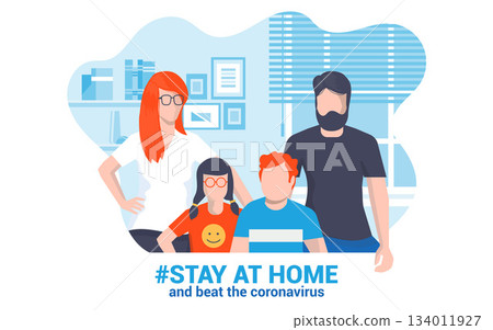 Flat Modern design Illustration of Stay at Home 5 134011927