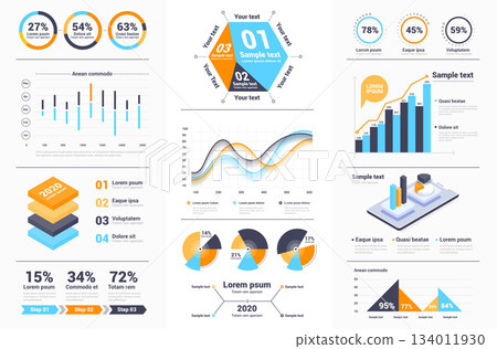 Modern Infographics design collection Modern Infographics design collection 134011930