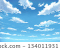 Blue sky, clouds, swaying 134011931