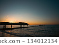千葉縣原岡碼頭的日落 134012134