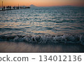 千葉縣原岡碼頭的日落 134012136