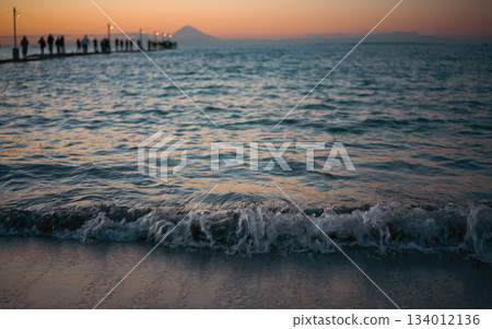 Sunset at Haraoka Pier, Chiba Prefecture 134012136