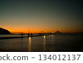 千葉縣原岡碼頭的日落 134012137