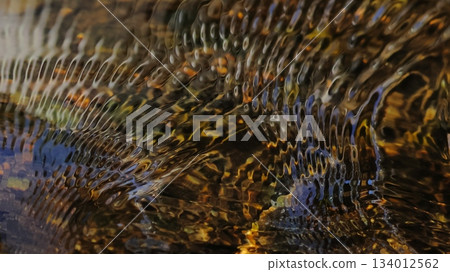 Patterns on the surface of a clear stream 134012562