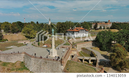Kalemegdan fort in Belgrade Serbia and Save river Kalemegdan fort in Belgrade Serbia and Save river 134013059