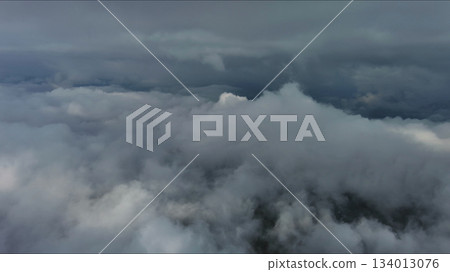 Aerial high view of dramatic clouds 134013076