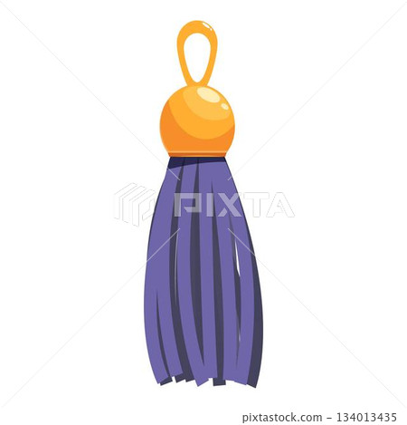 Purple tassel with golden cap hanging ornament decoration 134013435